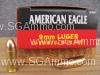 50 Round Box - 9mm Luger Federal American Eagle 124 Grain FMJ Ammo - AE9AP